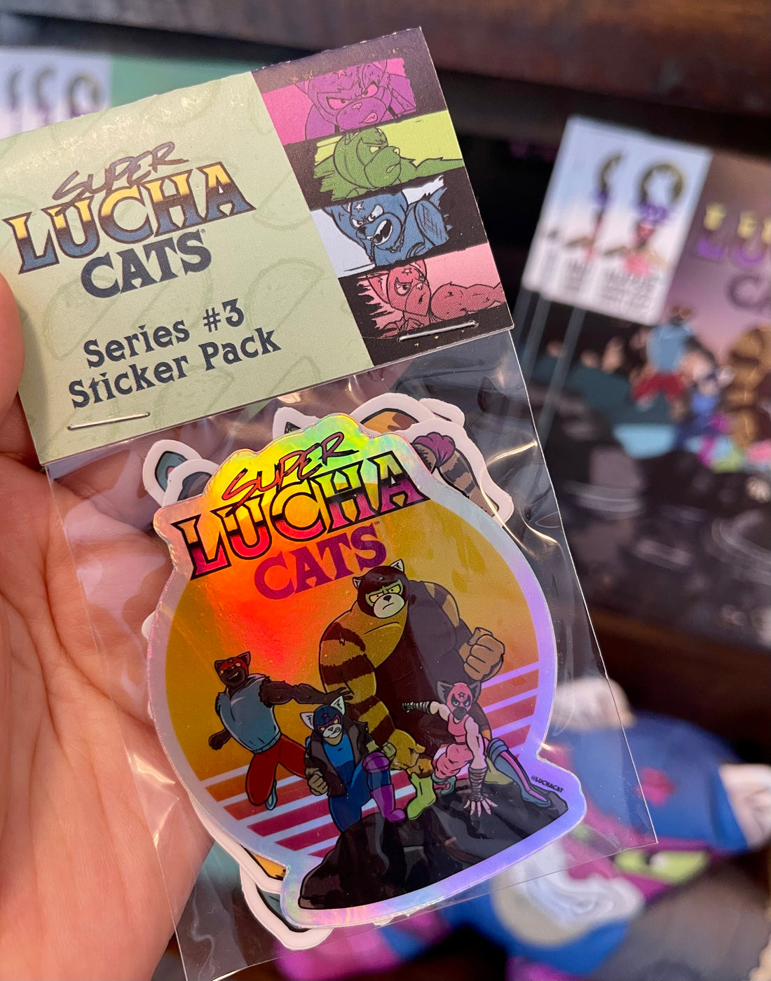 Super Lucha Cats Sticker Pack