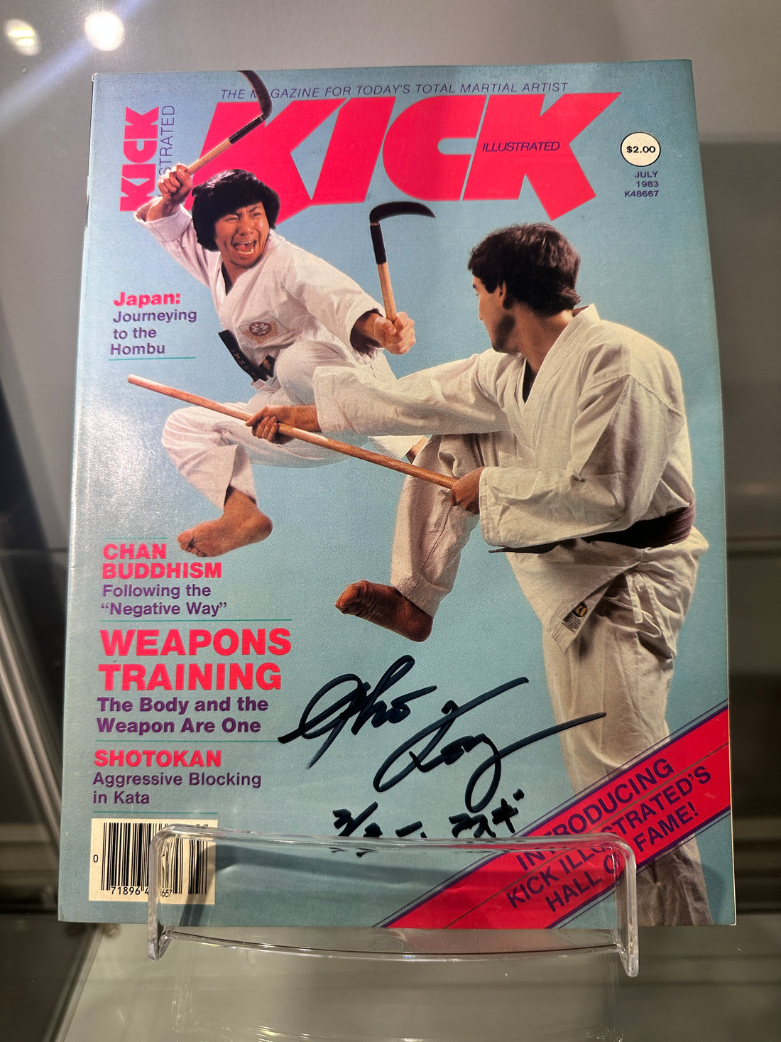 Sho Kosugi Autographed "Kick Illustrated" July 1983 VG