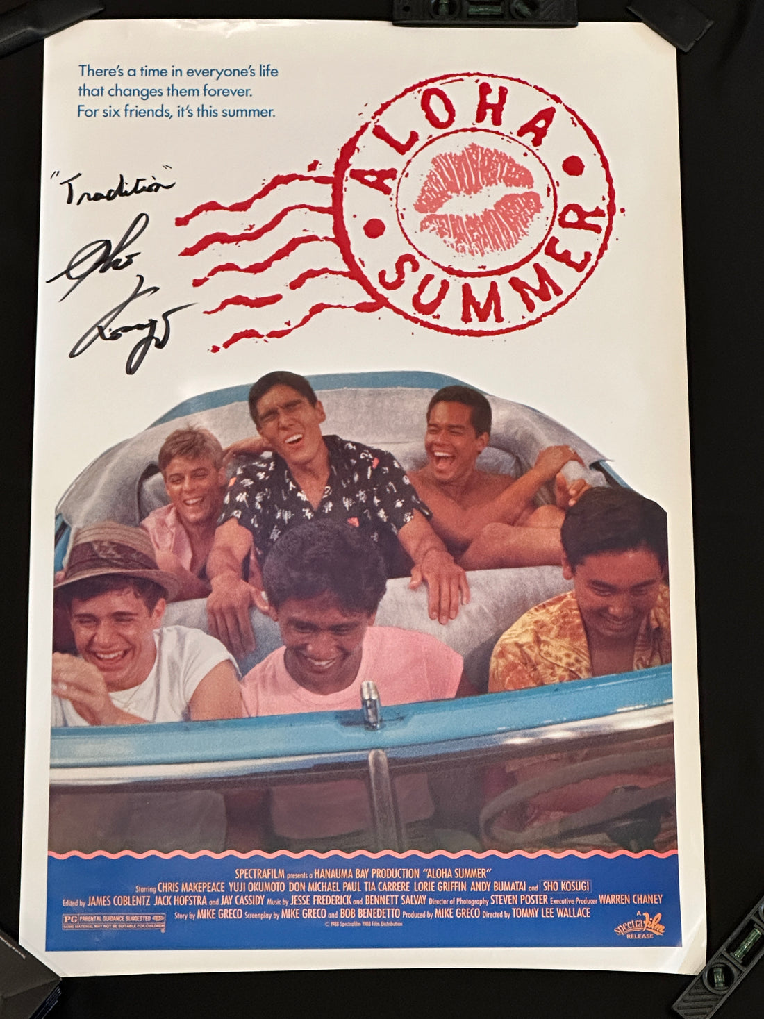 Sho Kosugi Autographed "ALOHA SUMMER" poster.