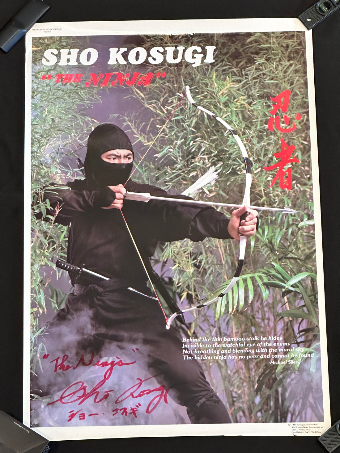 Sho Kosugi Autographed "Yumiya" poster.