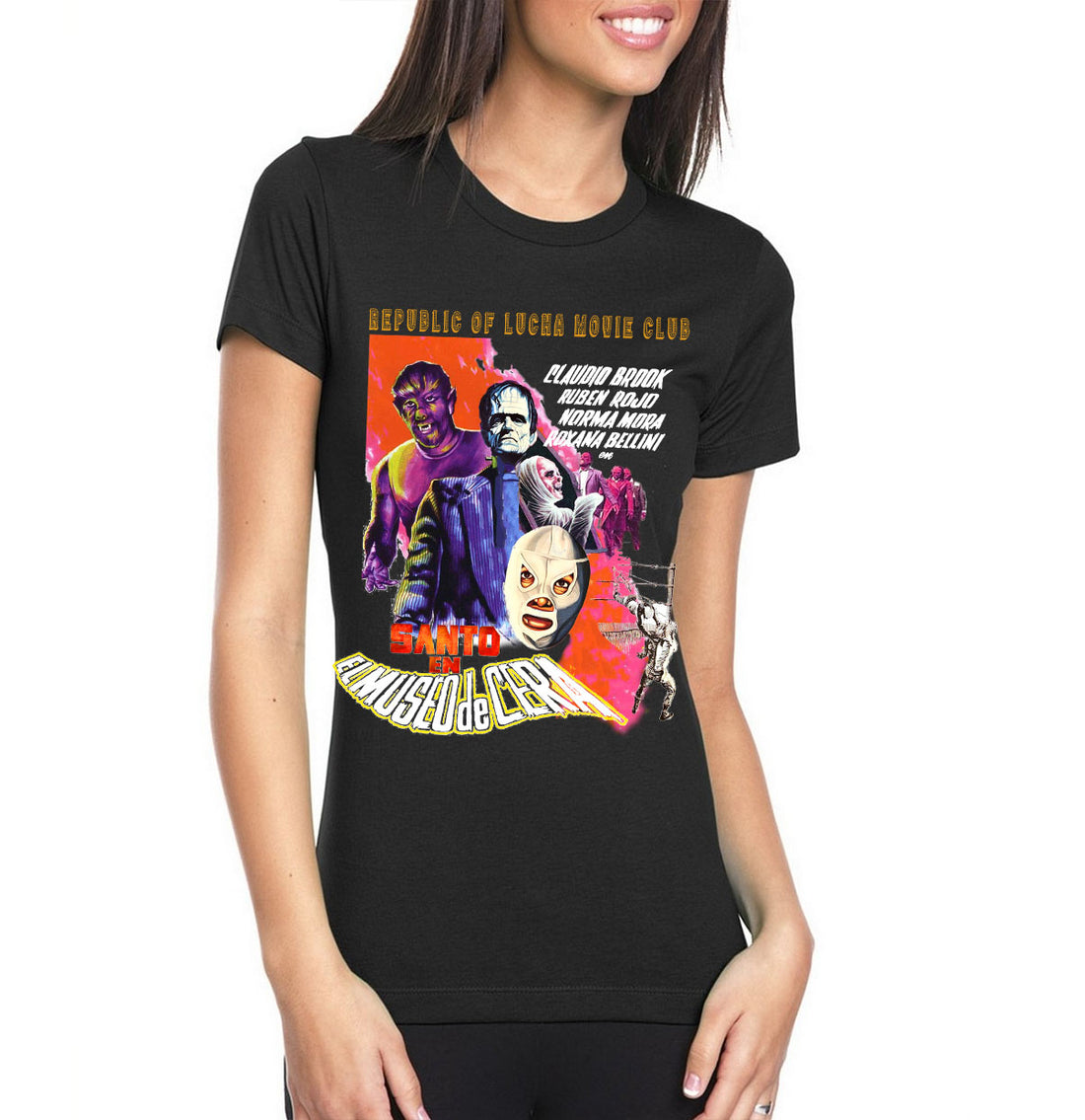 Lucha Movie Club: "SANTO IN THE WAX MUSEUM" t-shirt