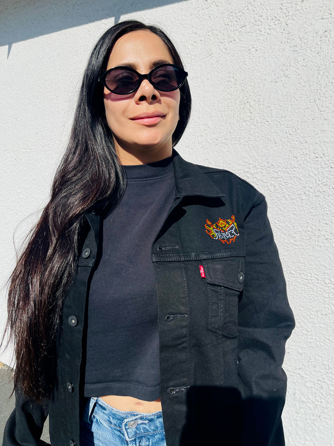 Rhinestone Levi's trucker denim jackets