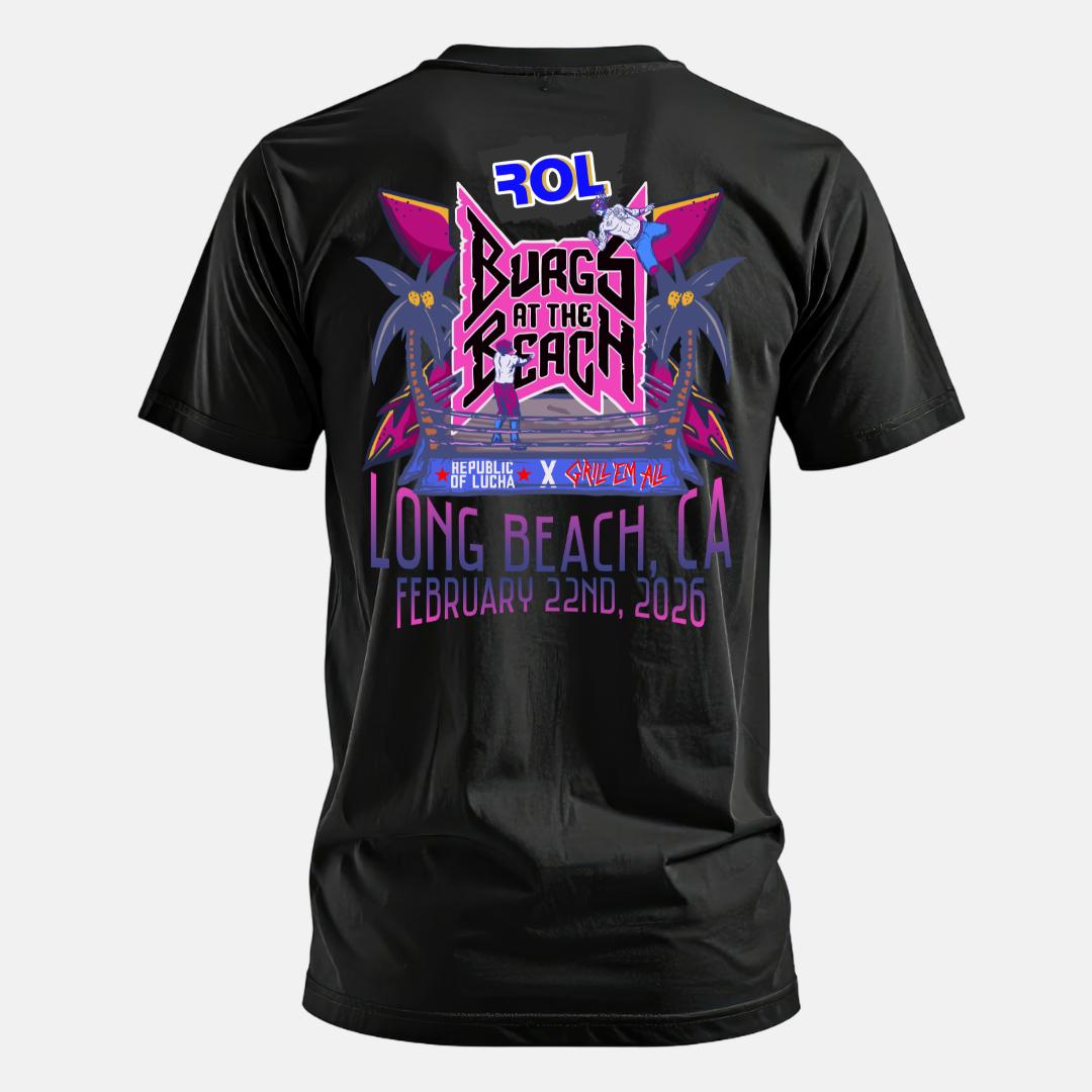 ROL x Grill 'Em All "Burgs At The Beach" t-shirt