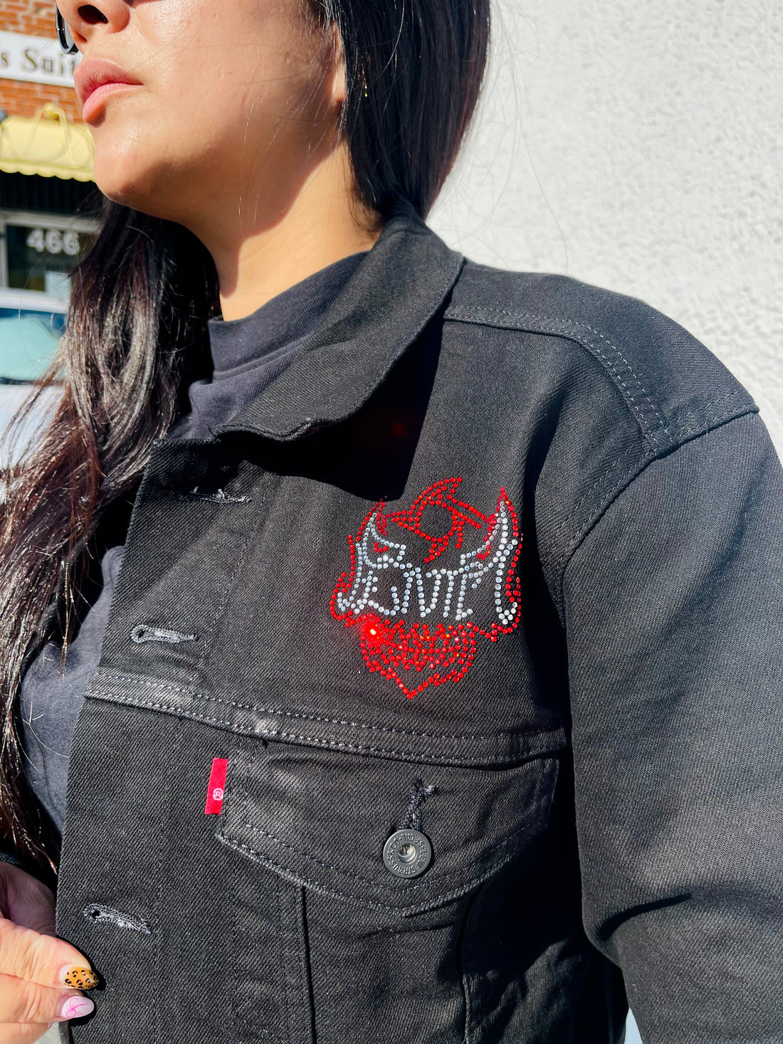 Rhinestone Levi's trucker denim jackets