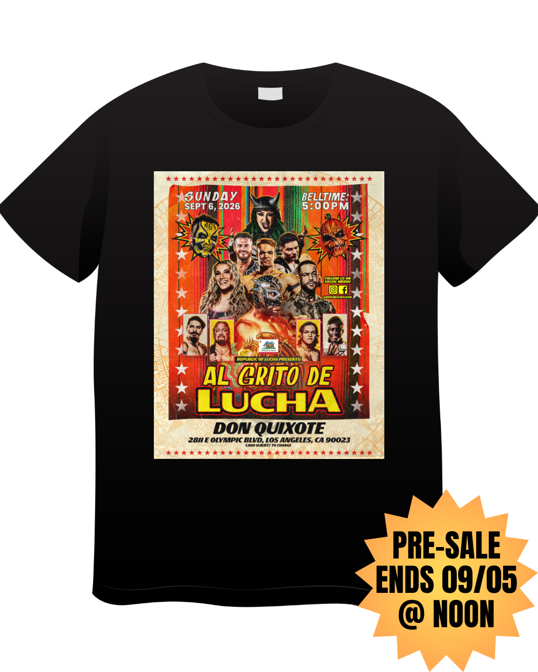 “ROL9: AL GRITO DE LUCHA” official commemorative t-shirt