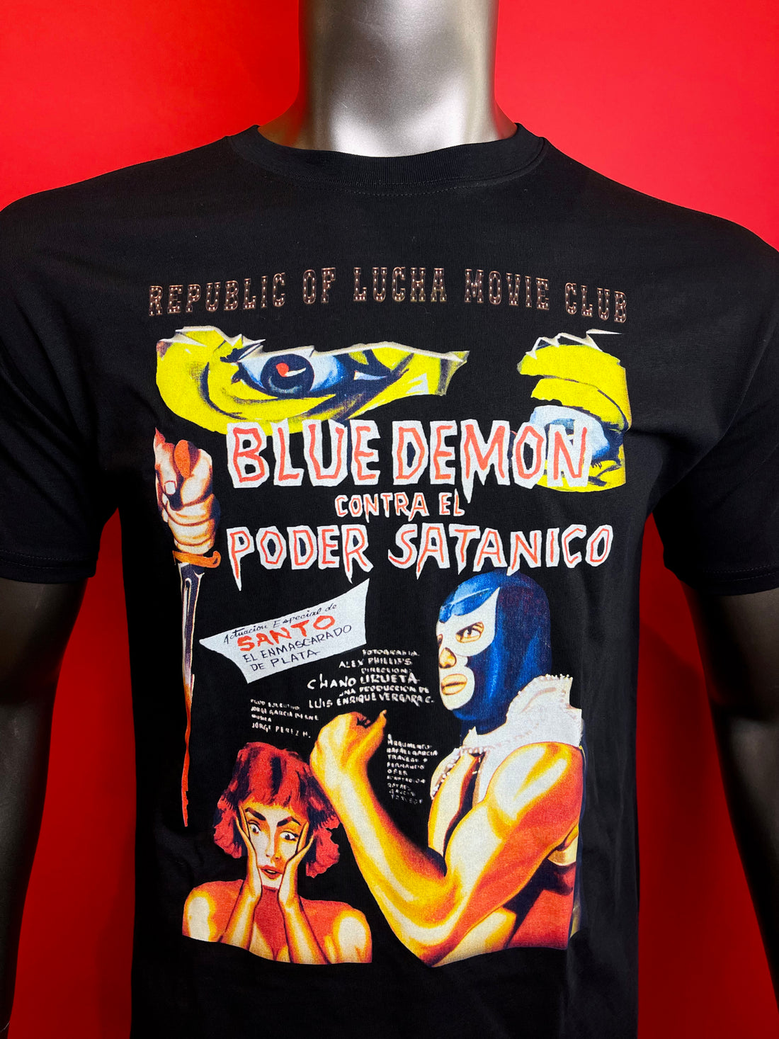 Lucha Movie Club: "BLUE DEMON VS EL PODER SATANICO" t-shirt