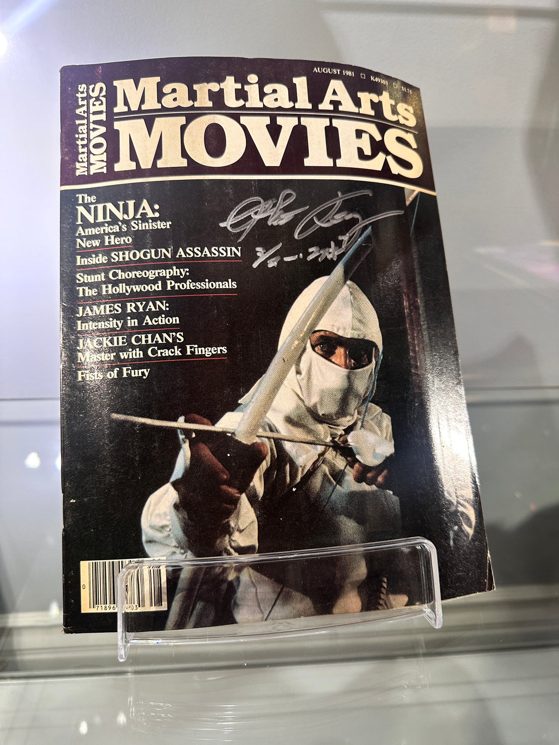 Sho Kosugi Autographed "Martial Arts Movies" August 1981 VG
