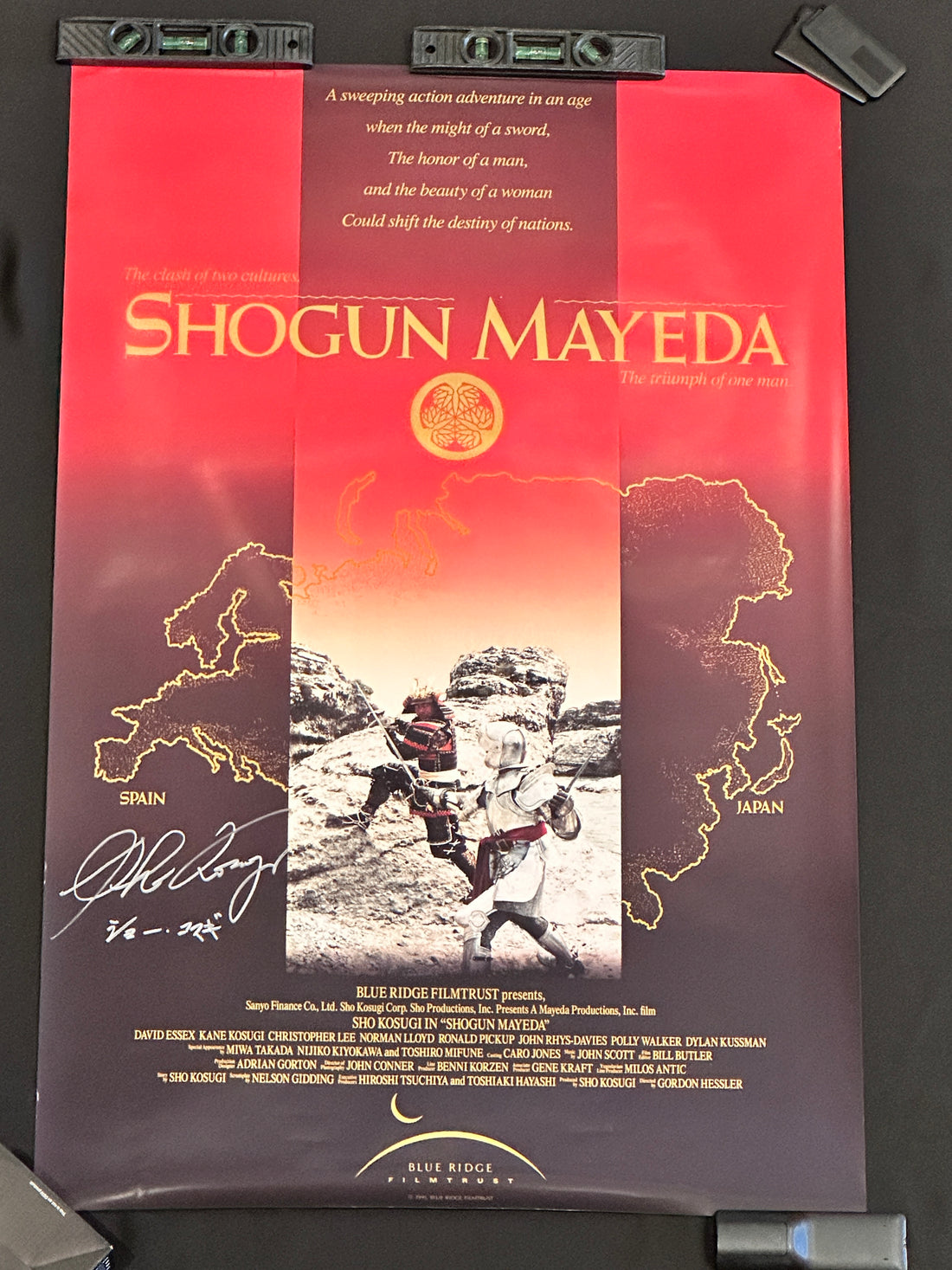 Sho Kosugi Autographed "SHOGUN MAYEDA" poster.