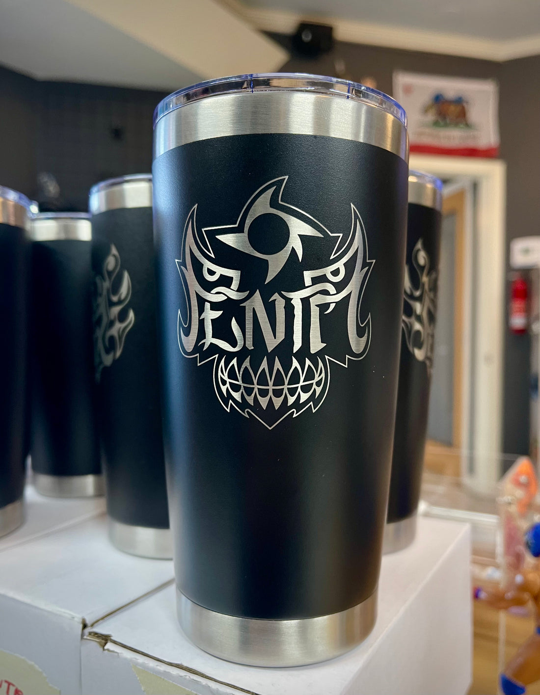 "LB" Stainless Steel Travel Mug