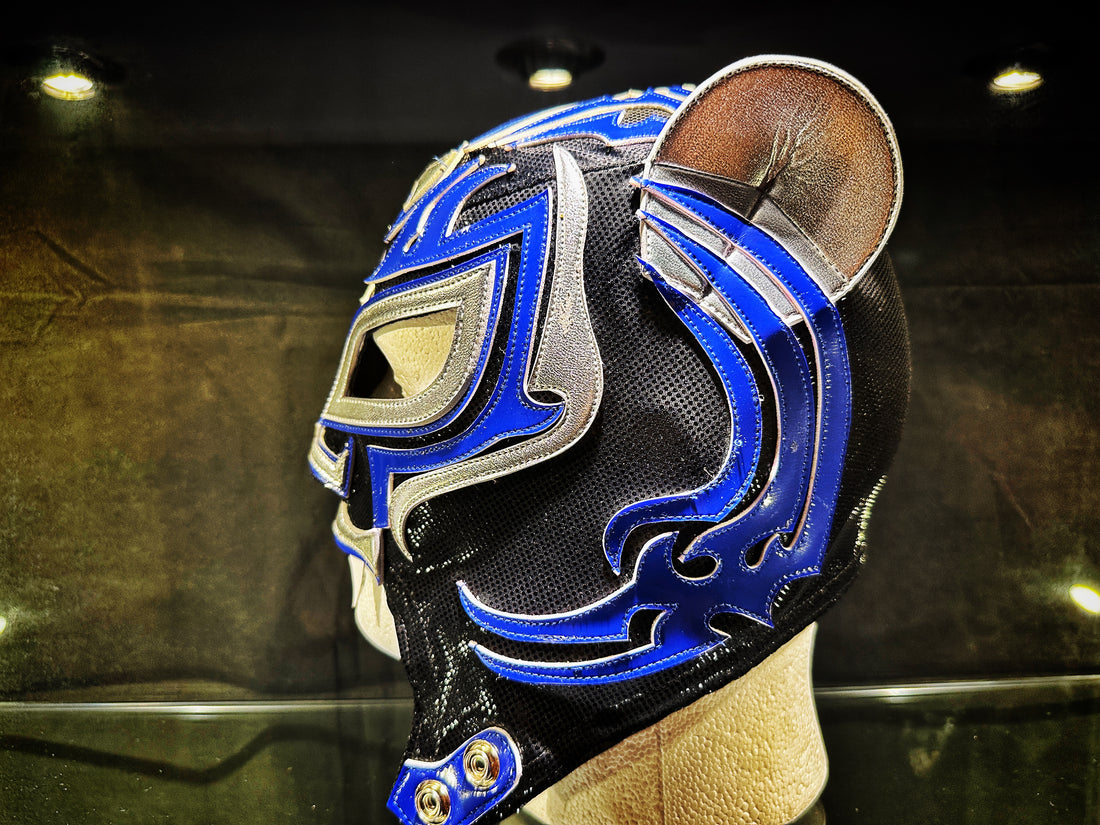Xtreme Tiger - BLUE/SILVER Semi Mask